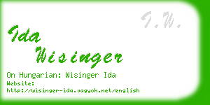 ida wisinger business card